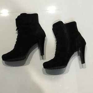 Paul Green Black Heeled Boots